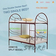 TKTT 3V DD9011NS 2in1 Detachable Heavy Duty Single Double Decker Bed Katil Besi 2 Tingkat Serbaguna
