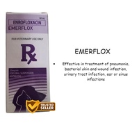 EMERFLOX Enrofloxacin Antibiotics Oral Suspension for Cats & Dogs 60ml, Emerplox