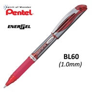 Pentel ปากกาหมึกเจล เพนเทล Energel Deluxe Cap BL60 1.0mm - หมึกดำ แดง น้ำเงิน