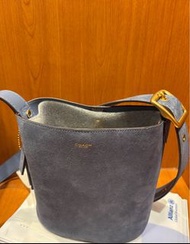 Coach 藍色麂皮水桶包
