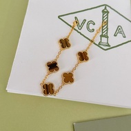 Van Cleef & Arpels Bracelet Delicate Bangle Hollow Monogram Letter Logo Titanium Steel Waterproof No