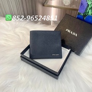 全新閒置✨全港最平 ‼🌈Prada Saffiano Leather Wallet 2MO513-C5S-F0002 Navy/ Black 黑色 藍色💖可手拎👏現貨 支持陪驗 #男裝銀包 #包包 #