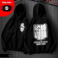 Attack on Titan, Jacket AOT hoodie, super reflective, beautiful cotton felt