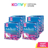 Modess ผ้าอนามัย Heavy Flow Cottony Soft - Wings [16pcs x 4pack] ผ้าอนามัย แบบมีปีก 16 ชิ้น