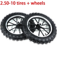 2.50 10 tires + wheels for mini children's off road motorcycles small rocket cars 43 49CC Apollo
