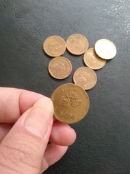 PROMO uang kuno koin 500 melati kuning rp500 melati besar logam