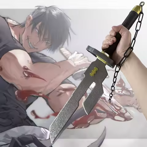 22in/56cm Metal Fushiguro Toji Katana Sword Anime Jujutsu Kaisen Cosplay Prop Toji Knife Real Size J