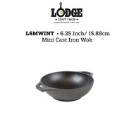 L6MWINT - Lodge Mini Cast Iron Wok (6.25"/15.88cm) Made in Tennessee USA