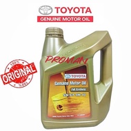 100% ORIGINAL TOYOTA GENUINE MOTOR OIL SAE 5W40 API SN/CF FULLY SYNTHETIC 4L