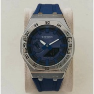 GA2100 Blue Mod Rubber Stainless Steel Bezel Watch Copy Ori 1.1
