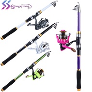 Sougayilang 1.8M-3.3M Carp Fishing Rod Spinning Reel Set FRP Material Fishing Maximum Load 8kg Teles