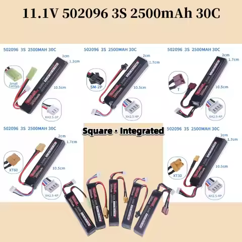 Hot High Quality 11.1V 502096 3S 2500mAh 30C LiPo Battery for Airsoft AEG Electric Gun | Tamiya / XT