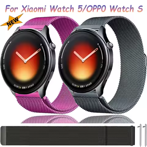 22mm 20mm Metal Milanese Strap For Xiaomi Watch 5/S4 S3 S2 S1 Color 2/1 Fashion Wristband For OPP0 W