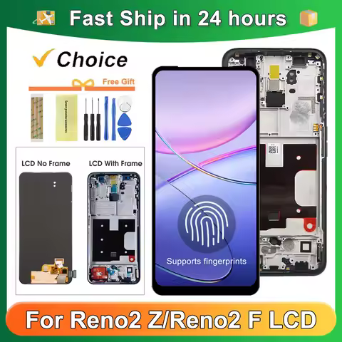 For OPPO Reno2 Z PCKM70 For AMOLED Reno2 F CPH1989 LCD Display Touch Screen Digitizer Assembly Repla