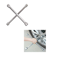 Heavy Duty Tyre Opener Cross Rim Wrench Car Emergency Tyre Wrench Nut 17x19x21x23 Spanar 4 Mata