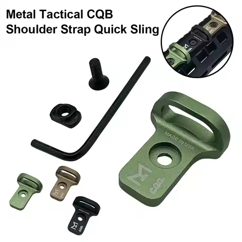 Tactical CQB Sling Mount MLOK Rail Attachment CNC Quick Buckle Adapter for AR15 AK47 Airsoft Gun Out