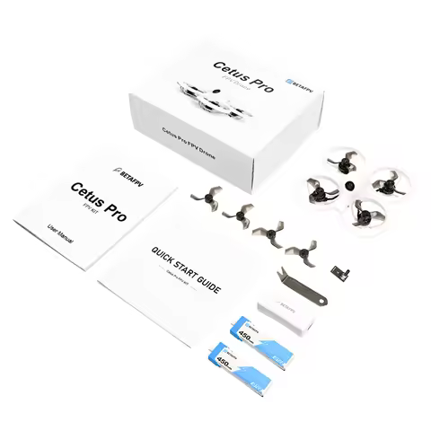 BETAFPV Cetus Pro FPV Drone 4k Professional ELRS ELRS Version+550MAH 1S BT2.0 Battery 4PCS * 1+6 Por