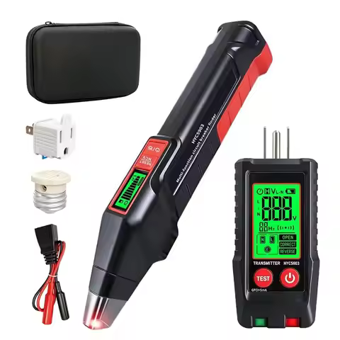 AB41-Circuit Breaker Finder Kit, Circuit Breaker Tester With LCD Display, GFCI Outlet Tester, Circui
