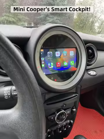8+256G 7" Auto Android 14 Car Radio GPS Player Carplay Navi Bluetooth 4G LTE Wifi For BMW Mini Coope