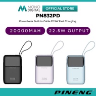 PINENG PN831PD 10000MAH / PN832PD 20000MAH POWERBANK FAST CHARGING BUILT-IN CABLE 22.5W TYPE C / I-C