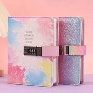 JIALILI Diary Notebook Journal Notes B6 256 Pages with Lock Butterfly - F-5