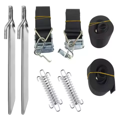 For Thule Awning Storm Wind Straps Side Hold-Down Canopy Securing Hooks Caravan Motorhome Pair Set