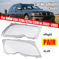 For BMW E46 2002-2005 Headlight Lens Cover Left Right 320i 325i 325xi 330i 330xi Headlamp Cover Asse