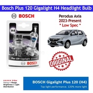 Perodua Axia 23-Present Low Spec~12V BOSCH 3400K H4 60/55W 120 Plus Gigalight Mentol Lampu Depan Ker