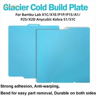 SHOUH 1PCS Cold Build Plate, Spring Steel 257x257mm Glacier Build Plate, Double-Sided  Printer Build