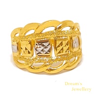Cincin Coco Biskut Stamping Emas 916 Original / Coco Biscuit Ring 916 Gold Original Dreams Jewellery