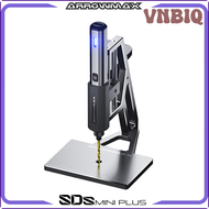 VNBIQ ARROWMAX สว่านไฟฟ้าขนาดเล็กที่มีเครื่องเจาะตั้งโต๊ะกดไร้สายเจาะเครื่องมือมือสำหรับไม้พลาสติกอลูมิเนียมใส่เหรียญ SDS Mini Plus BVNEA