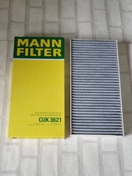 กรองแอร์ ชาโคล   Benz  SLK  R172  ( 2011 -  )  ทุกรุ่น   Cabin  Charcoal Filter Mann CUK 3621 / CUK3621   มีคาร์บอนดูดซับกลิ่น