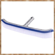 [ S Z] 18 Inch Outdoor Pool Wall Brush Swimming Pool Cleaning Tool Aluminum Handle for Pond Spa  Poo