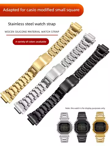 Stainless Steel Watch Strap for Casio Modified Small Square DW5600 GW5610 Stainless Steel Replacemen