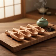 4-pack of mini sugar spoons made from natural Chinese hickory wood, smooth to the touch, with a ligh