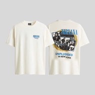 H&M | เสื้อยืดหลวมพิมพ์ลายวินเทจของวง Nirvana