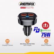 [Remax Energy]  RCC329 75W Duke Series 2 x Type C Ports + 2 x USB Ports Fast Charge Car Charger