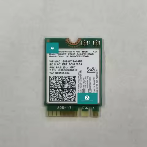 Genuine FOR Dual Band Wireless-AC 7260 M.2 WiFi Card 7260NGW G86C0006U510