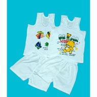 TERNO FOR BABY BOY COTTON SANDO SHORT 3-12 MONTHS OLD