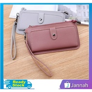 Jannah Dompet Panjang Syiling Pemegang Kad Wanita ( Korean Lady Women Coin Zip Purse Woman Wallet Ca