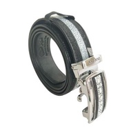 Men's Belt 1.5 Genuine Thorn Stingray Leather Belt Auto Lock Buckle Black White