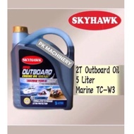 5L SKYHAWK 2T Outboard Engine Oil | TCW-3 Marine Lubricants Outboard Engine Oil | Minyak Enjin 2T | 