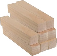 ZEONHAK 8 PCS 2 x 2 x 12 Inches Pine Lumber Square Turning Blanks, Natural Unfinished Wood Carving B