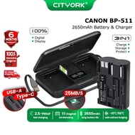 CITYORK BP-511 2650mAh Canon Camera Battery & 3IN1 Charger For EOS 5D 20D 40D 30D 50D 10D G6 G5 G3 G