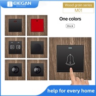 EIEGAN Wall Switch  Doorbell Autogate Power Switch Wood Grain Fan Speed Control Dimmer Universal Switch【M01】