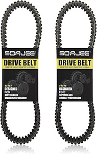 SOAJEE 2Pcs Drive Belt for 1XD-17641-00-00 2MB-E7641-00-00 3B4-17641-00-00 4WV-17641-00-00 4WV-17641