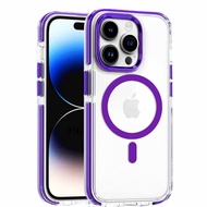 New Wireless Magnetic Suction Charging For Apple iPhone 15 14 Plus 13 12 11 Pro Max Transparent 2 in