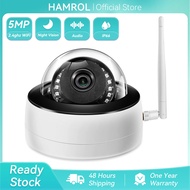 Hamrol 5MP Wifi IP Camera Audio Record HD 1080P SD Card Slot Email Alert Wireless Dome CCTV Security