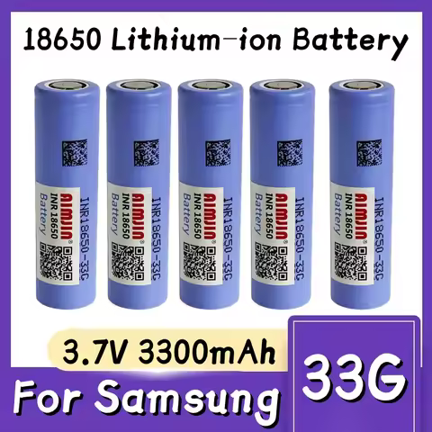 18650 3.7V 3300mah Battery For Samsung 33g INR18650-33G 30A Lithium ion Battery Replacement External