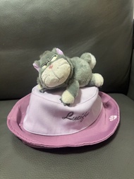 迪士尼 Cinderella Lucifer 路西法貓 漁夫帽連公仔